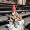 Gnomo della neve in legno scolpito - immagine 5