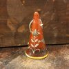 Campanella marroncina con uccellino e fiorellini 13x7 cm - immagine 2