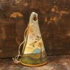 Campanella tinte gialle con volo di anatre e scoiattoli 21x12 cm - immagine 3