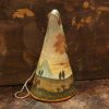 Campanella tinte gialle con volo di anatre e scoiattoli 21x12 cm - immagine 8