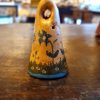 Campanella ocra con fiorellini azzurri 8x5 cm - immagine 3