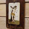 Pannello San Sebastiano ceramica su legno - immagine 4