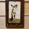 San Sebastiano ceramica su legno