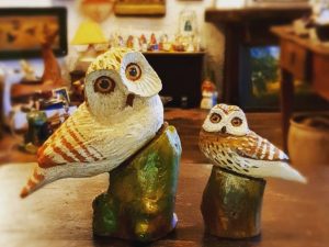 Gufi e Civette Scolpiti - Hand made Carved Owls
