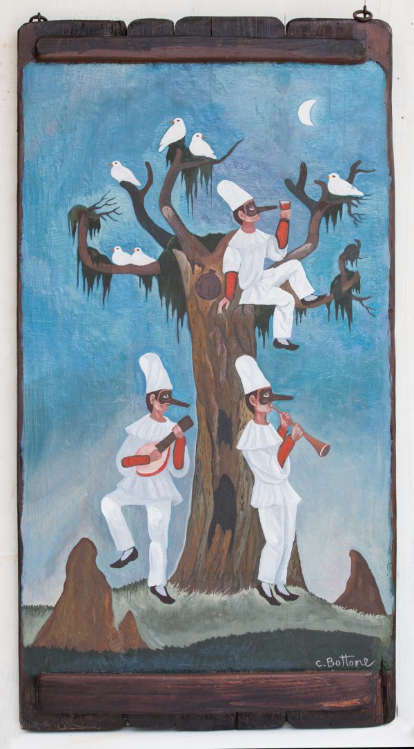 Pannello I tre Pulcinella