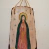 Tegolino di ceramica con la Madonnina - immagine 2