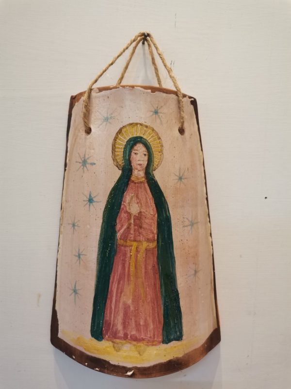 Tegolino di ceramica con la Madonnina