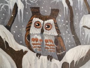 Pannello Gufo nella neve