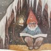 Pannello Gnometto che legge accanto al fuoco - immagine 4