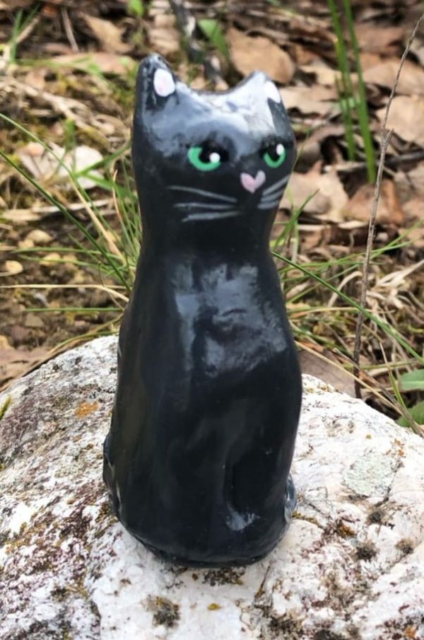 Gattino di ceramica grigio
